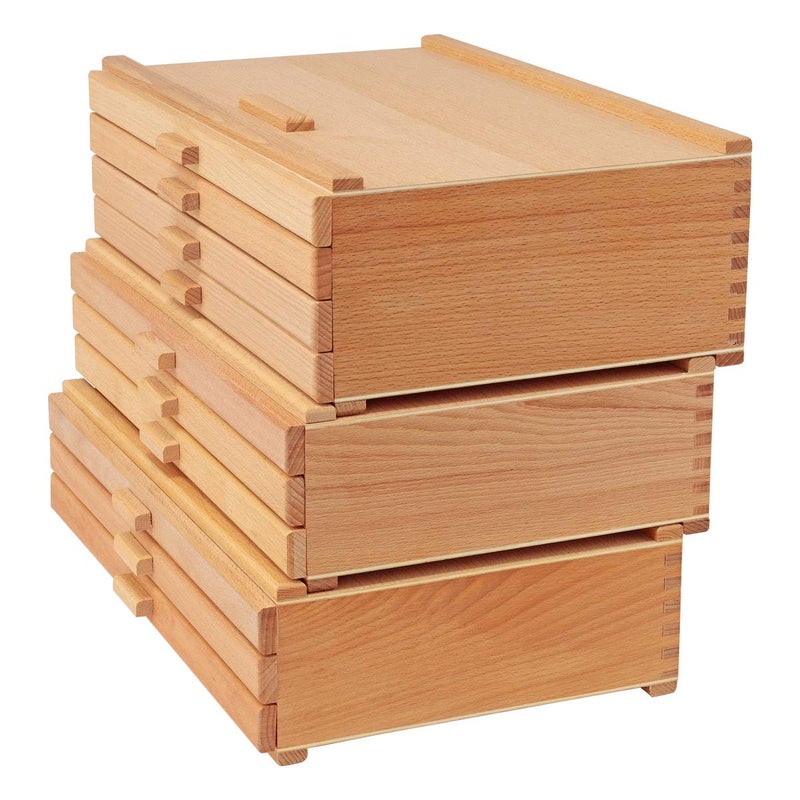 Creative Mark Cezanne Creative Mark Pastel Storage Box, 4-Drawer Wooden Art & Craft Supplies Organizer, Birch Wood, Brown - Image 4